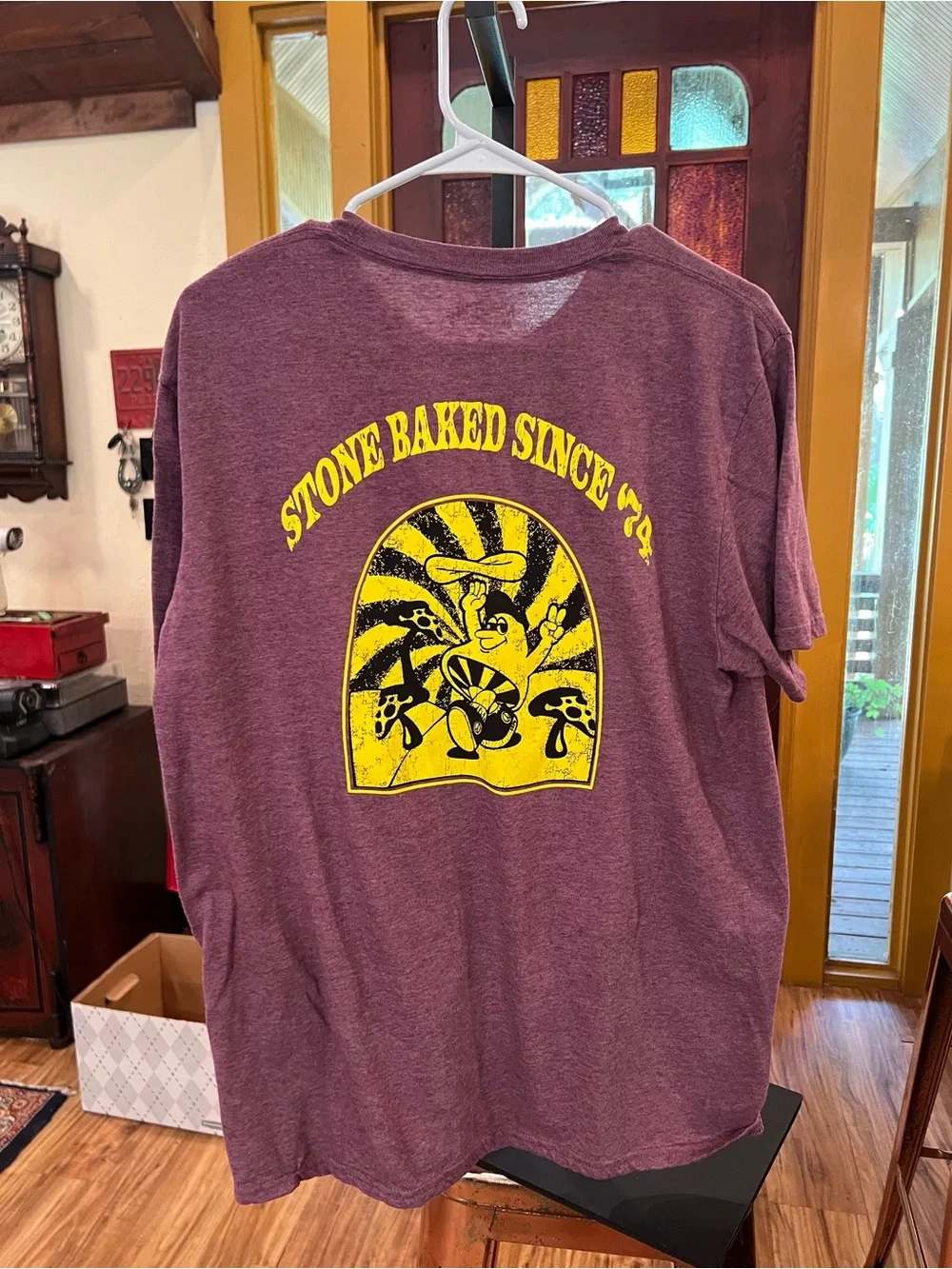 Mellow Mushroom Pizza 'Stone Baked Since '74' Graphic Short Sleeve Tee